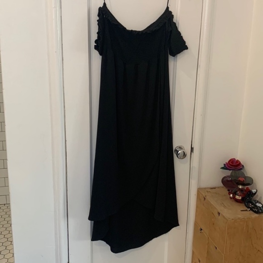 Cotton : On Mazie off shoulder shirred Maxi Dress L NWT